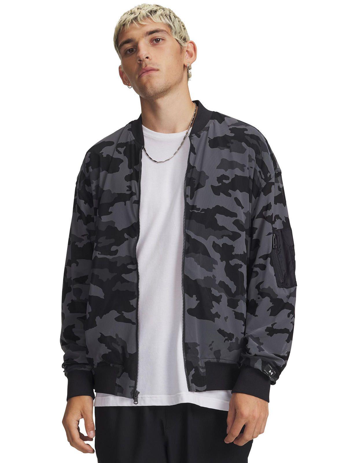 Chaqueta Hombre Su Mesh Bomber Negro-0