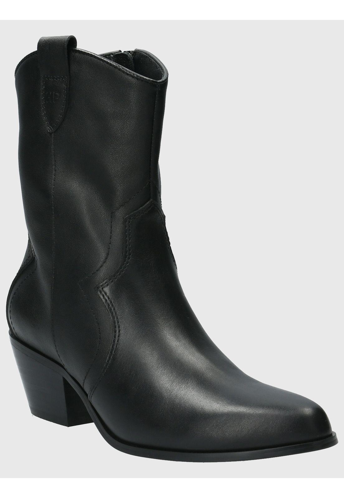 Bota vaquera texana Mujer Sawyer Negro-0
