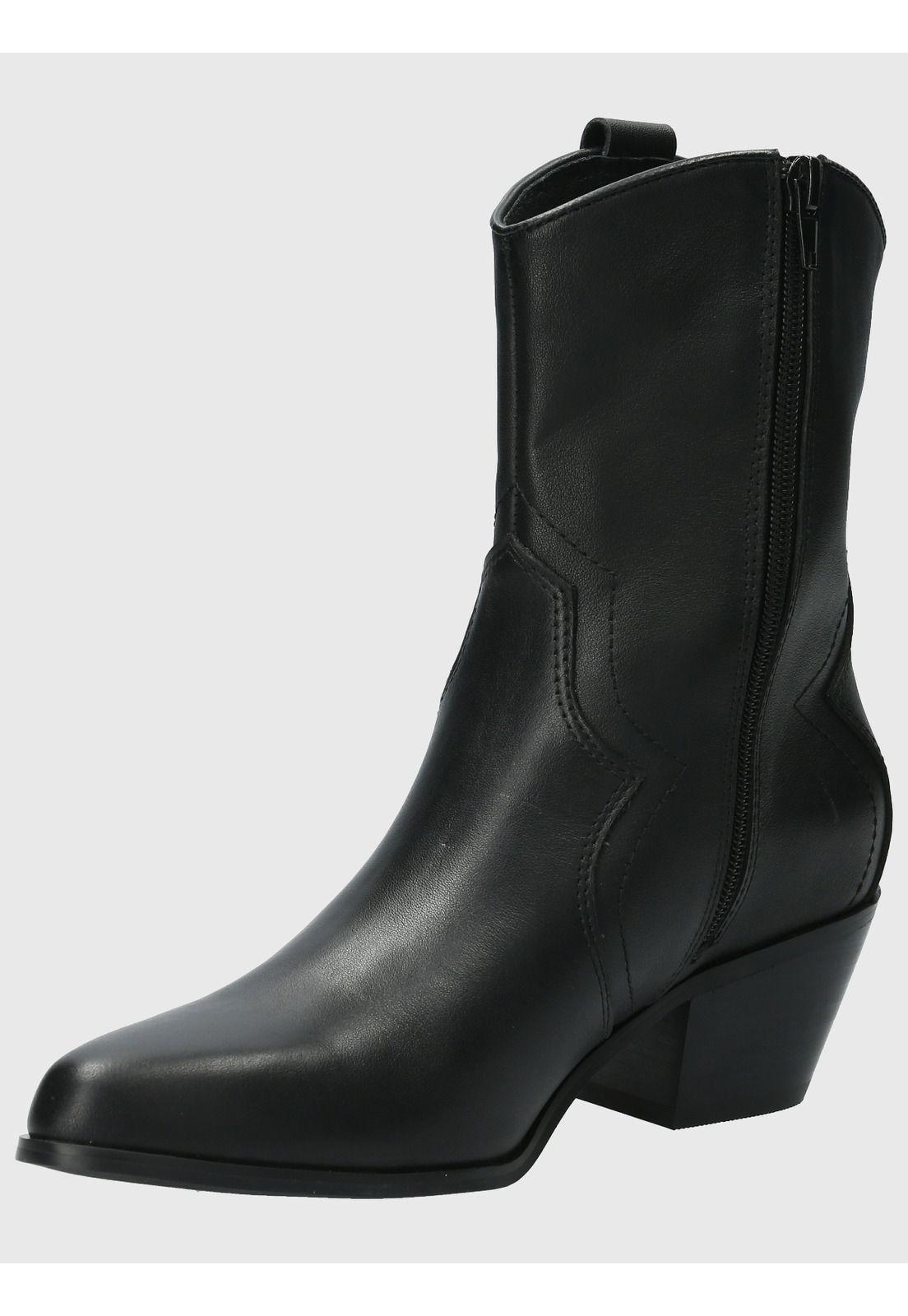 Bota vaquera texana Mujer Sawyer Negro-4