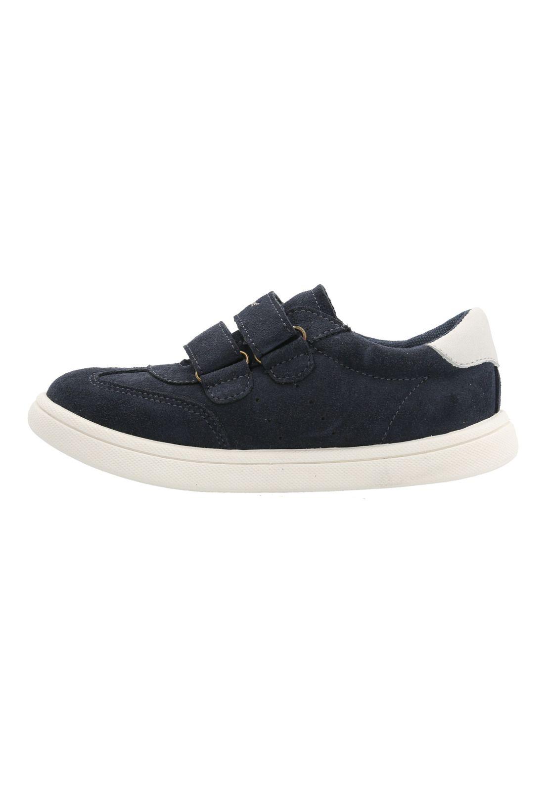Zapatilla Cuero Clara-K Niño Azul-5