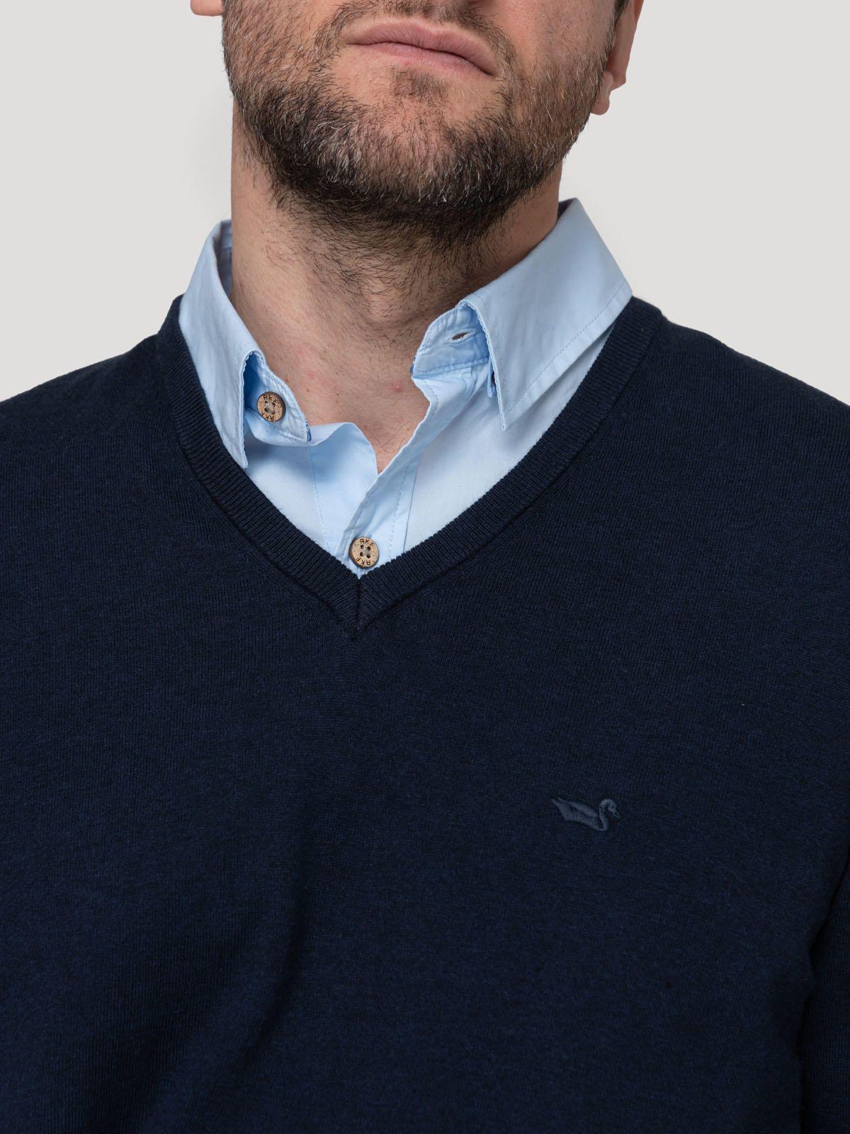 Sweater Algodón Orgánico Hombre Angriv Marino-6