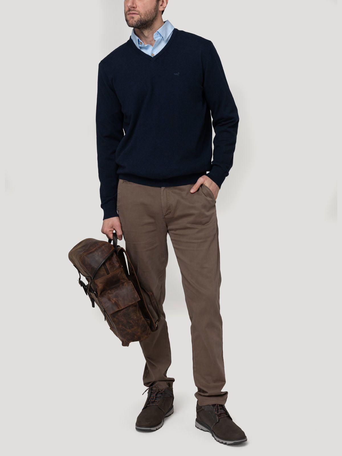 Sweater Algodón Orgánico Hombre Angriv Marino-7