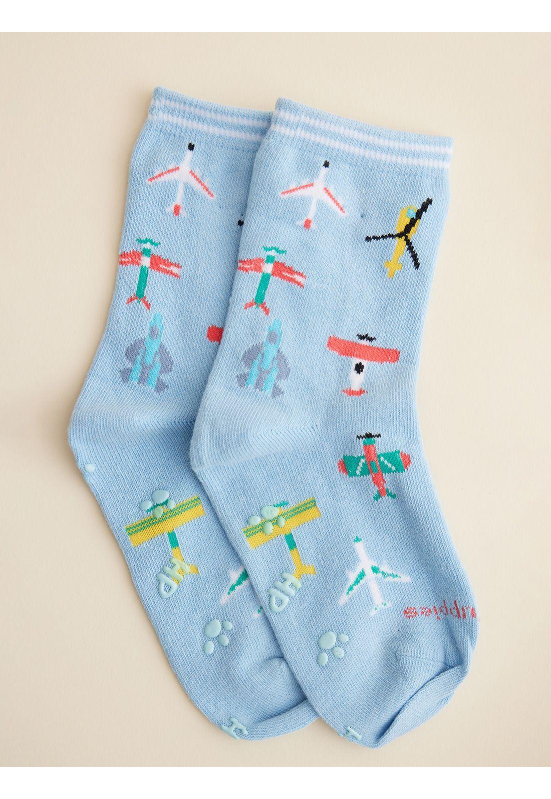 Calcetin Celeste Plains Niño-0