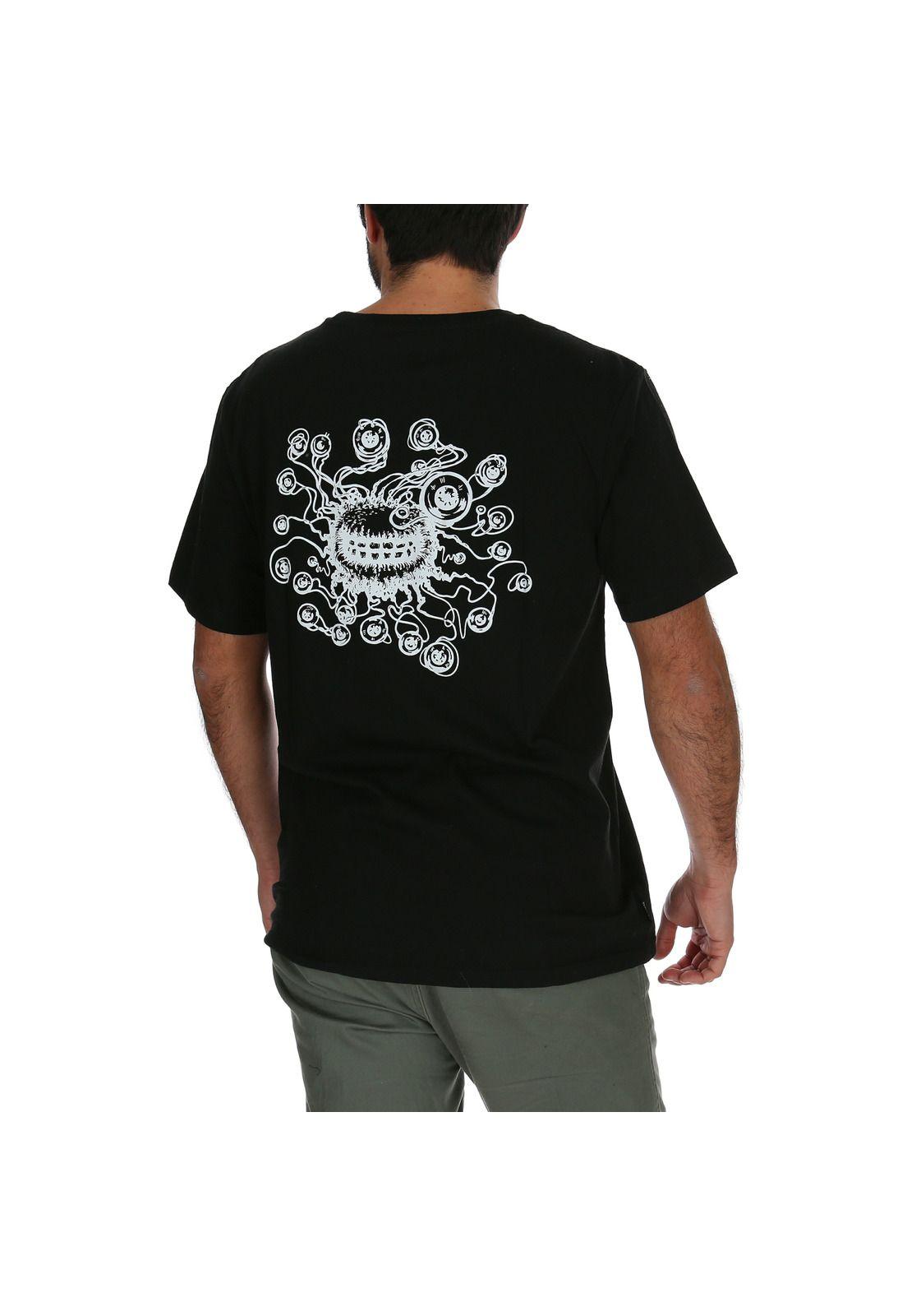 Polera M/C Hombre Heads Negro-2