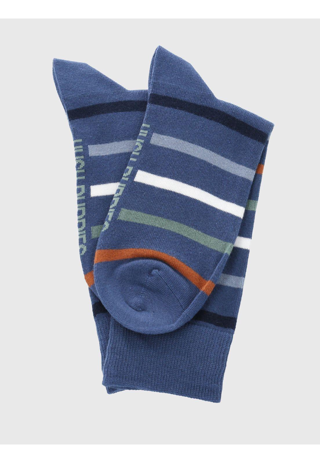 Calcetin Azul Stripe Hombre-2