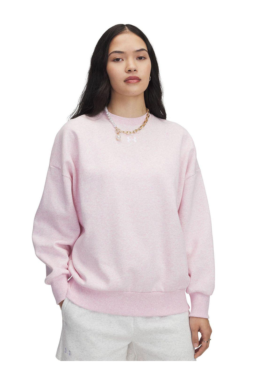Polerón Rival Flc Oversized Crw Mujer Rosa-0