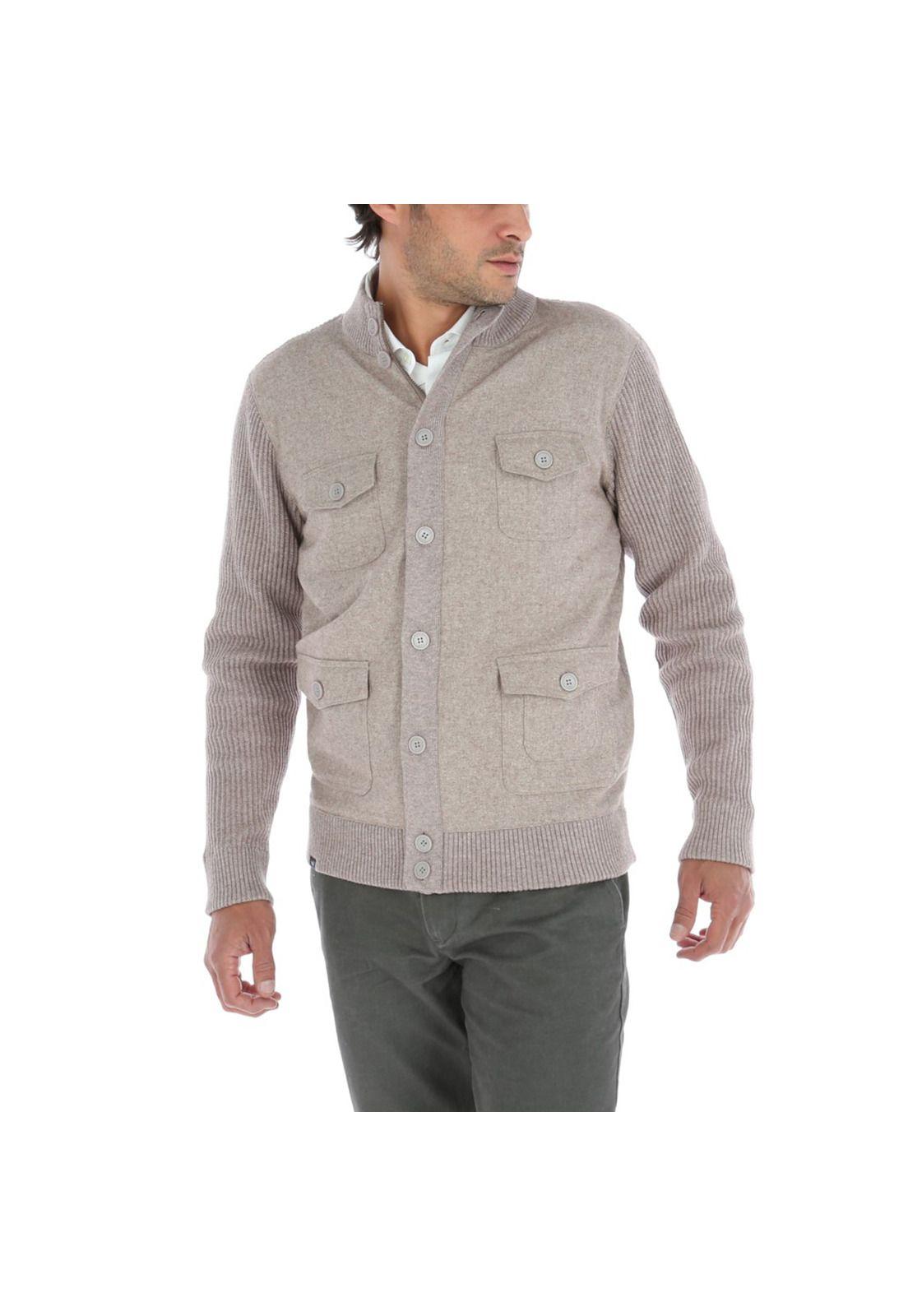 Chaleco Algodón Felt Gris Hombre-2