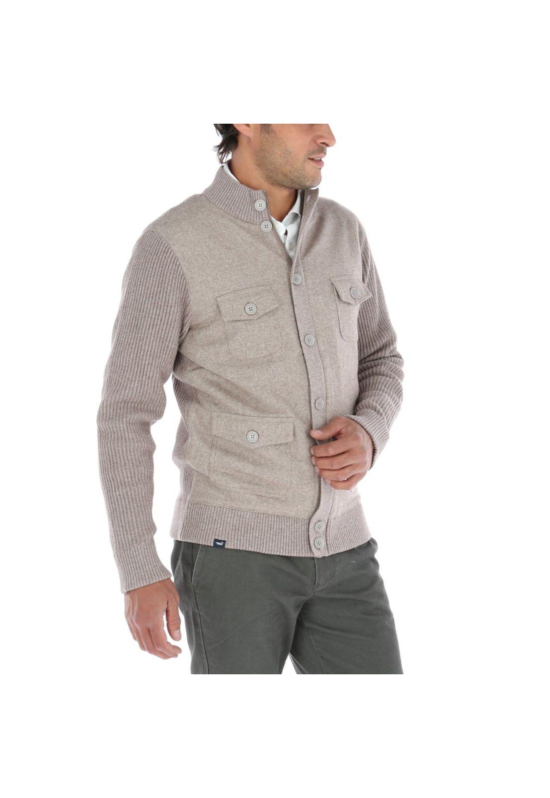 Chaleco Algodón Felt Gris Hombre-3