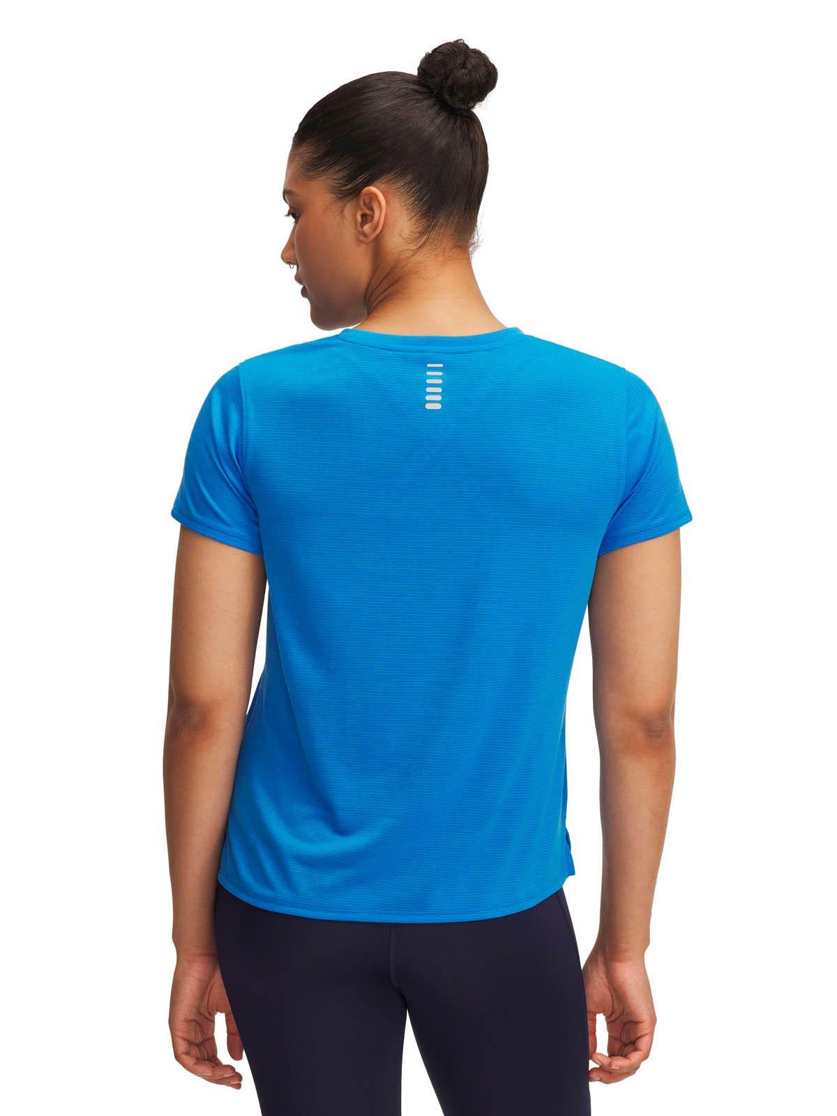 Polera Manga Corta Running para Mujer Launch Azul 
-4