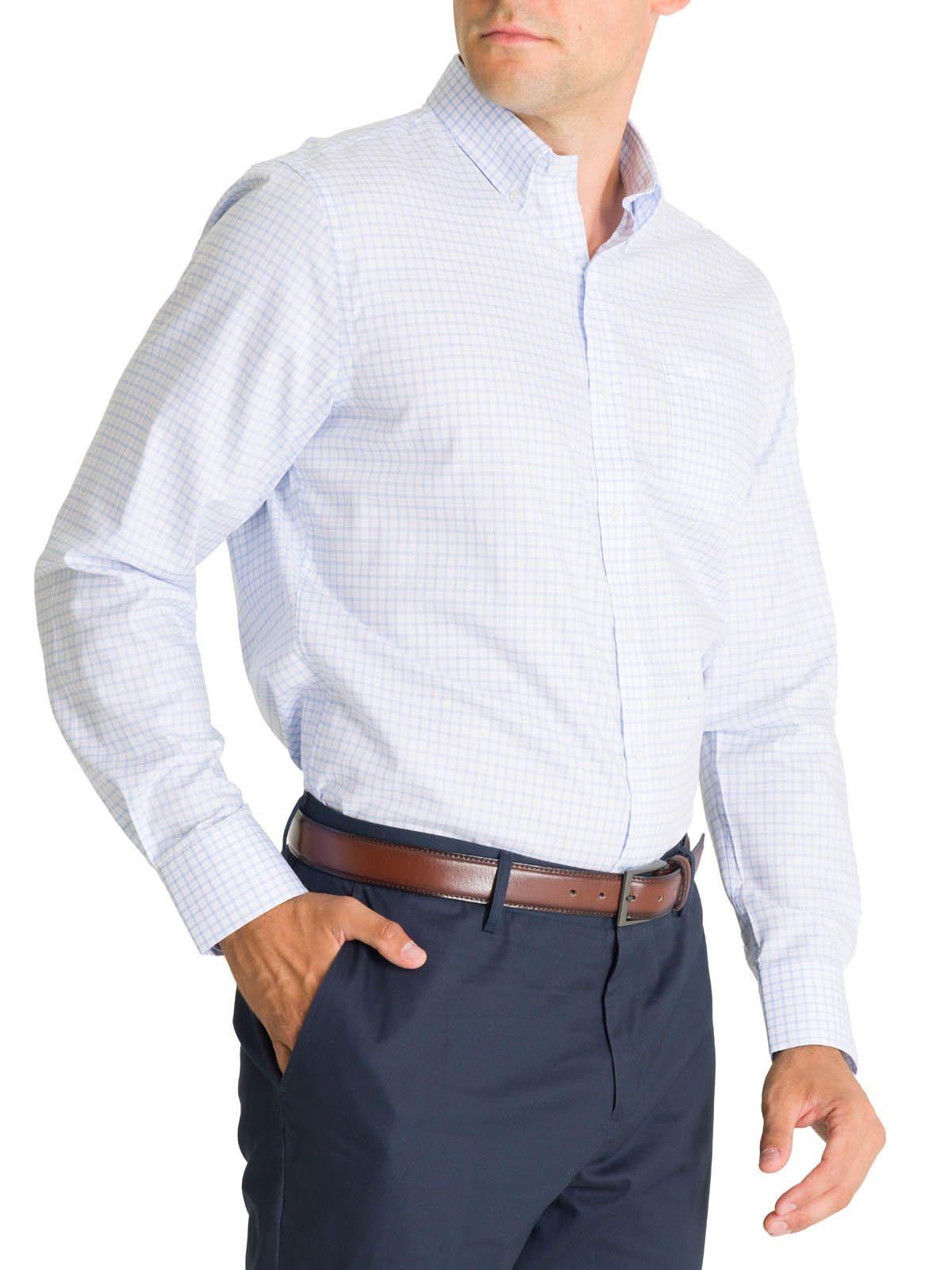 Camisa Cuello Button-Down Hombre Easyiron Azul-4