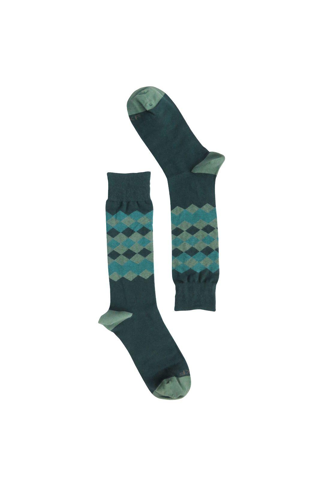 Calcetin Algodón Hombre Argyle Azul Rockford-0