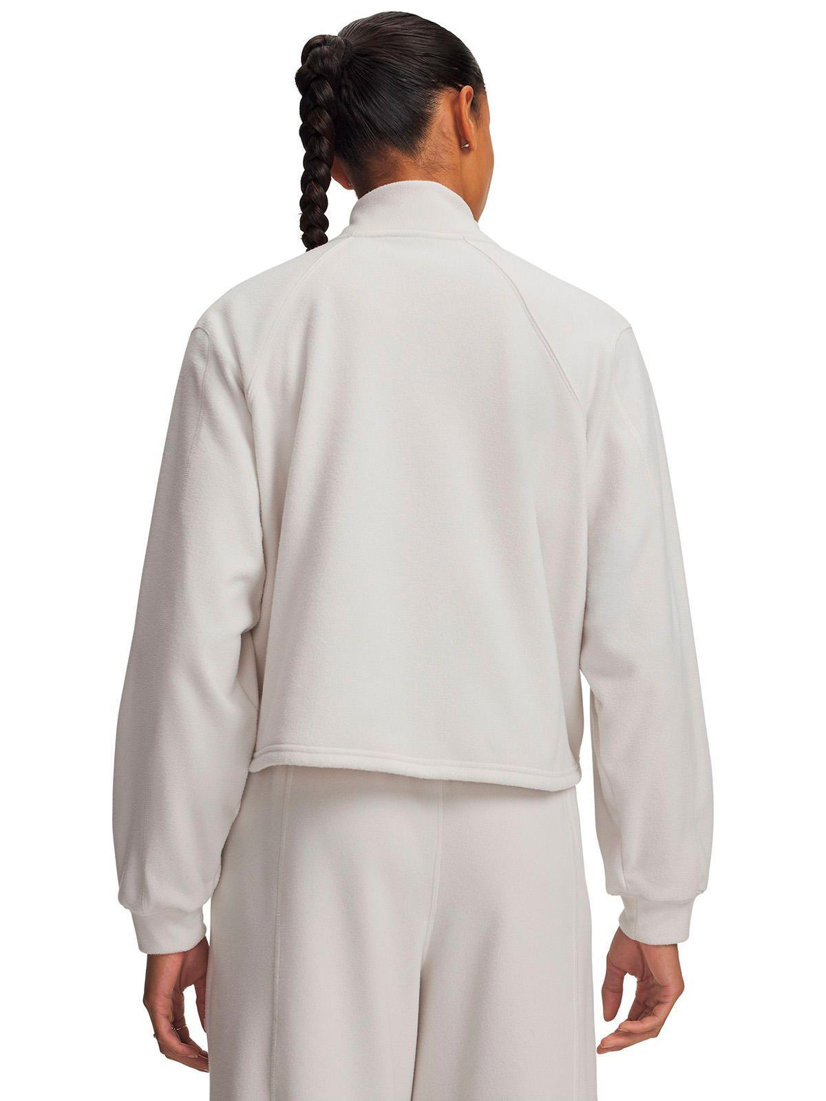 Poleron Performance Fleece ¼ Zip blanca Mujer-1