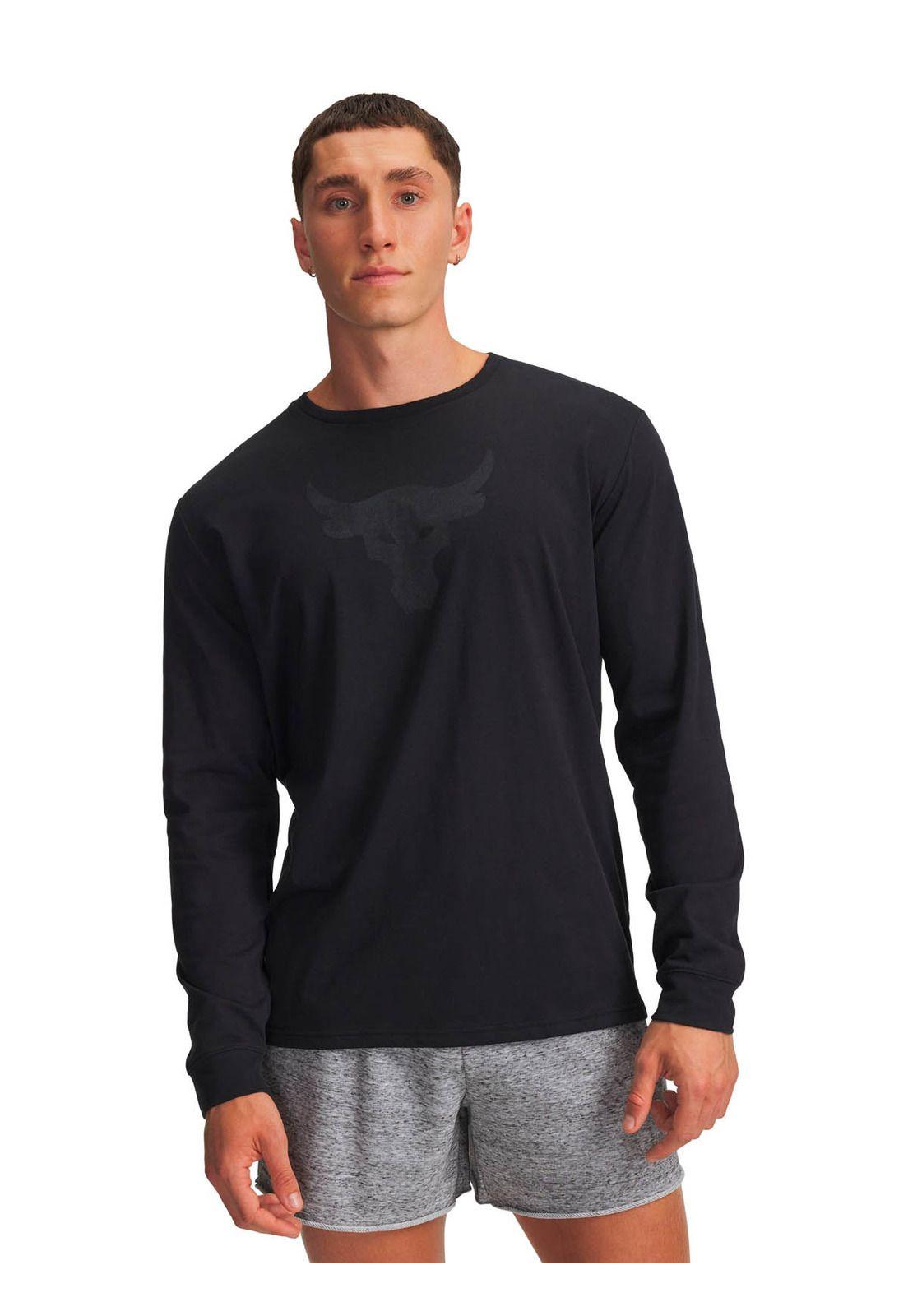 Polera M/L Training hombre Project Rock negra -0