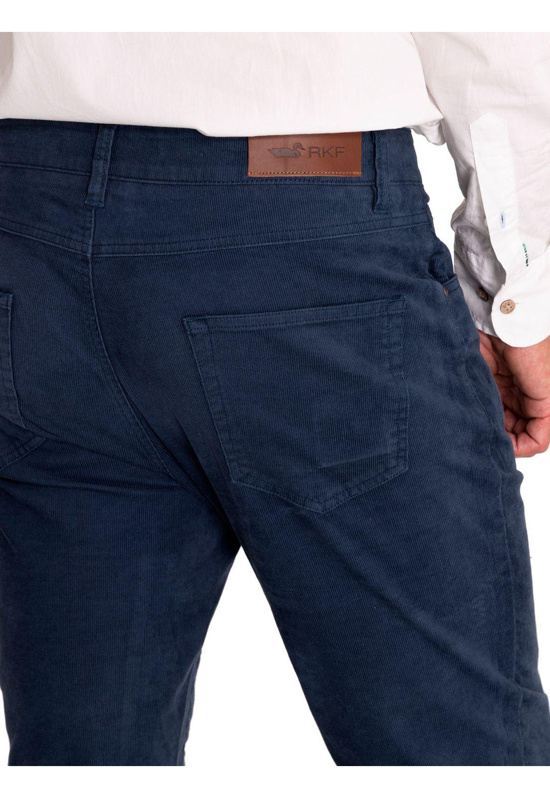 Pantalón Natural Flex Hombre Corduroy Azul-8