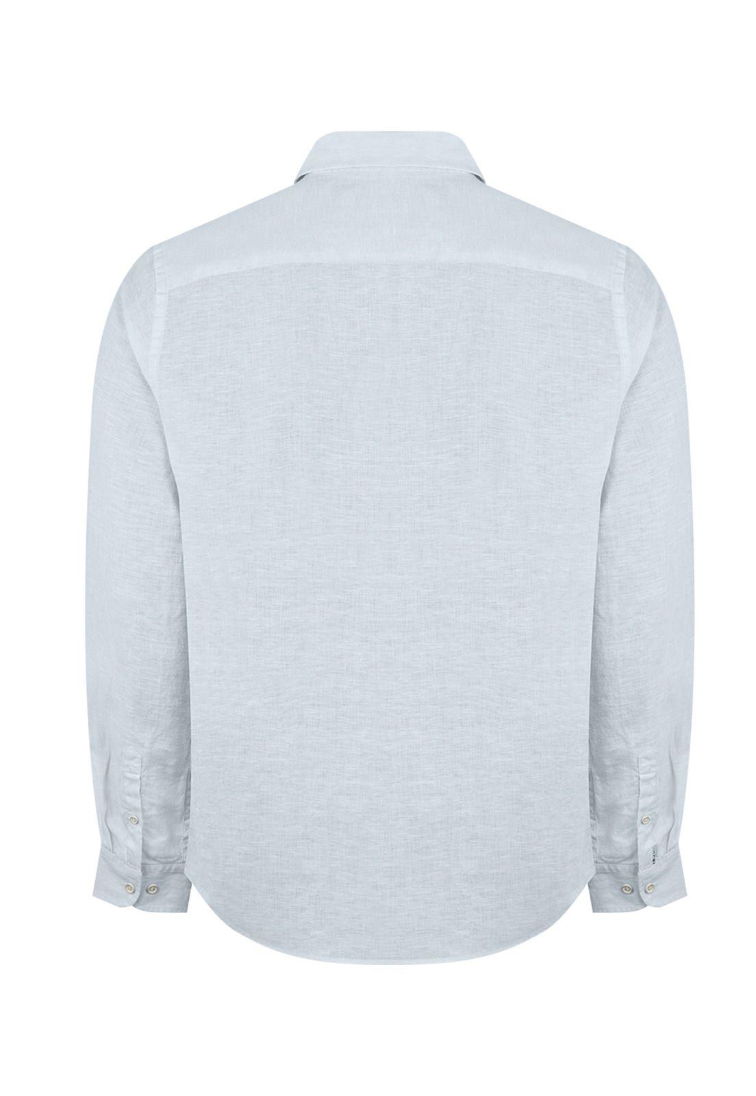 Camisa Lino Orgánico Celeste Linen Hombre -1