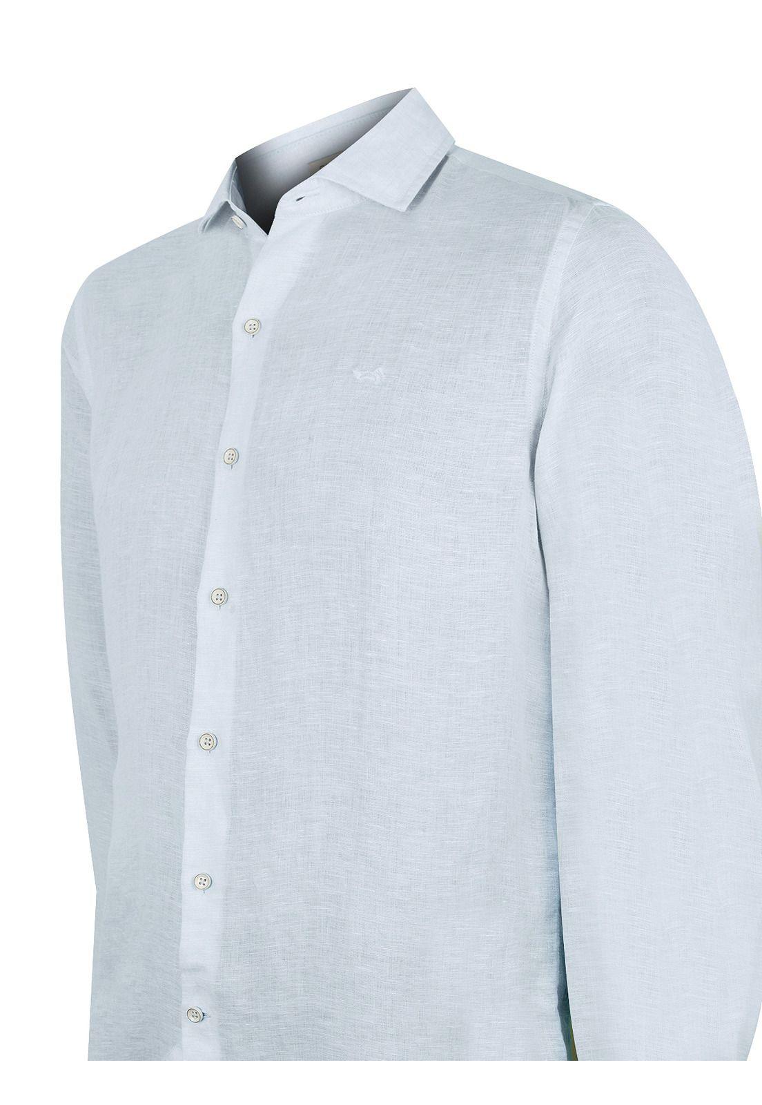 Camisa Lino Orgánico Celeste Linen Hombre -3