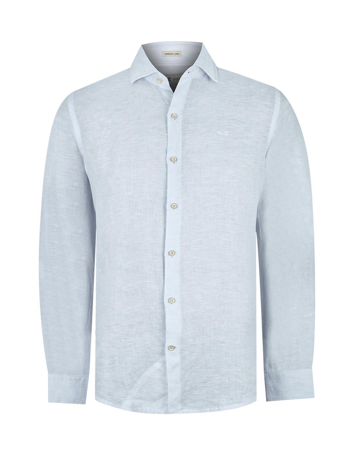 Camisa Lino Orgánico Celeste Linen Hombre -0