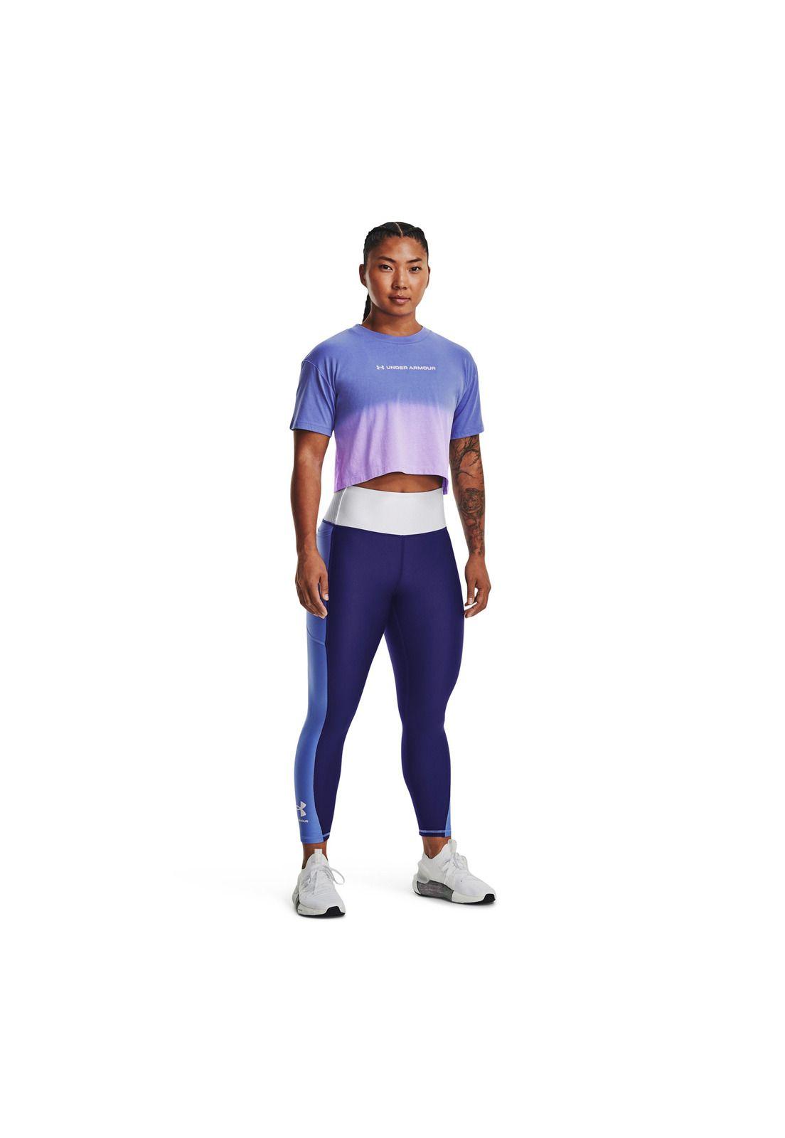 Polera M/C Train Branded Dip Dye Crop Morado Mujer-5