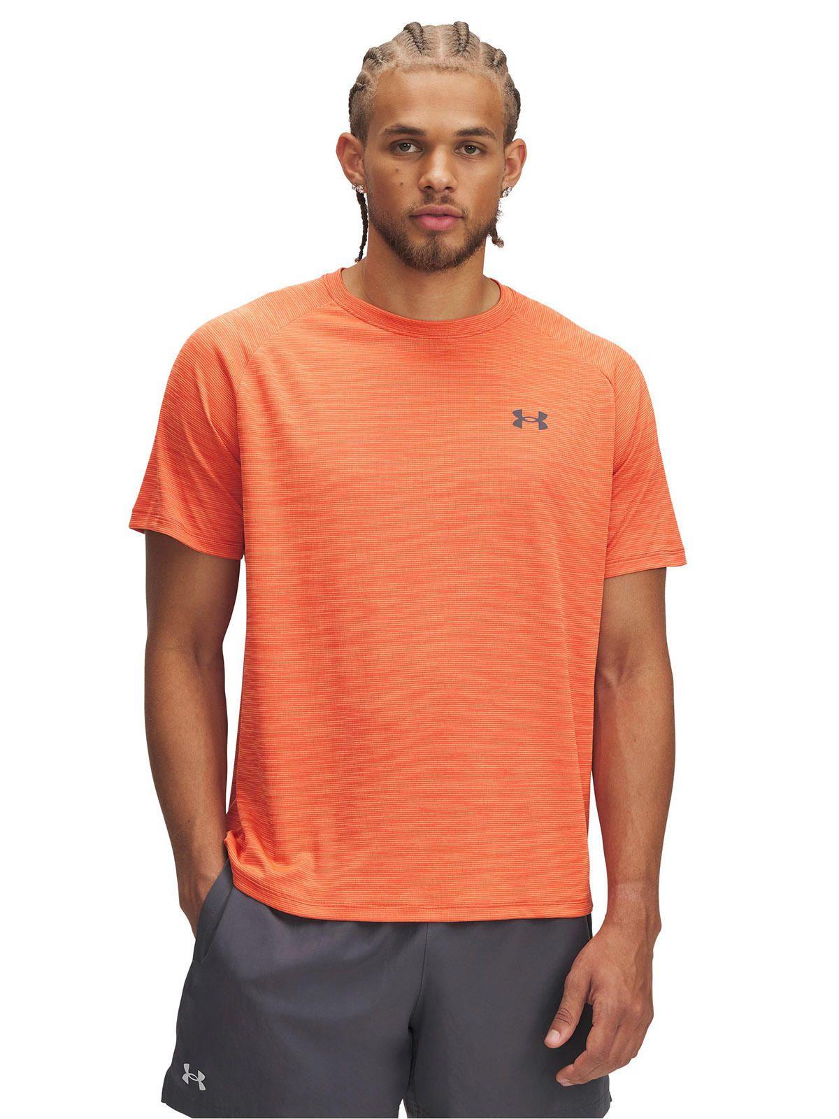Polera Manga Corta UA Tech Hombre Naranja-0