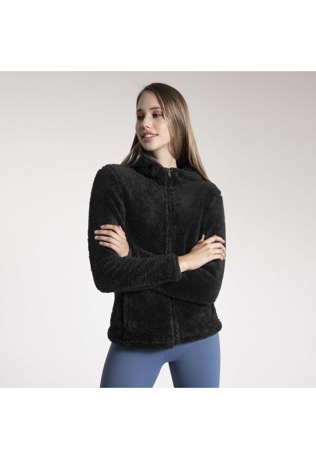 Polar Mujer Hoodie Shaggy Kali Negro-1