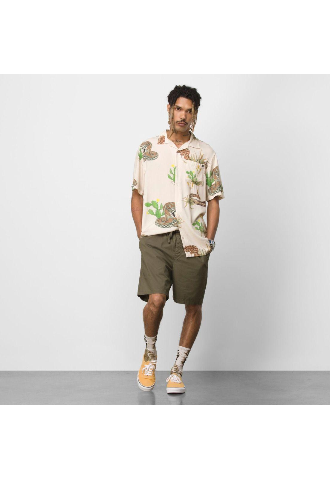 Short Hombre Mn Range Relaxed Elastic Grape Leaf-0