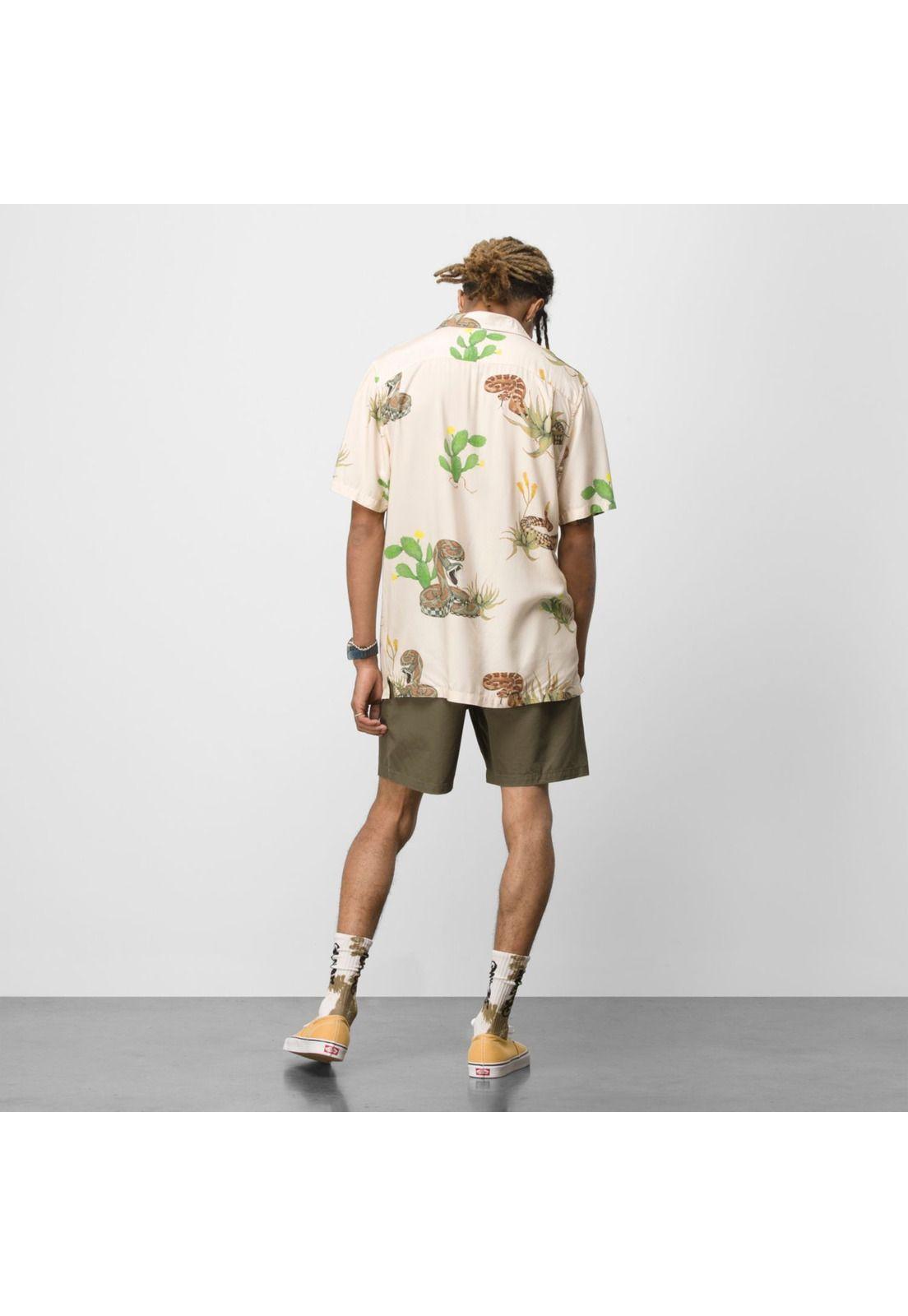 Short Hombre Mn Range Relaxed Elastic Grape Leaf-3