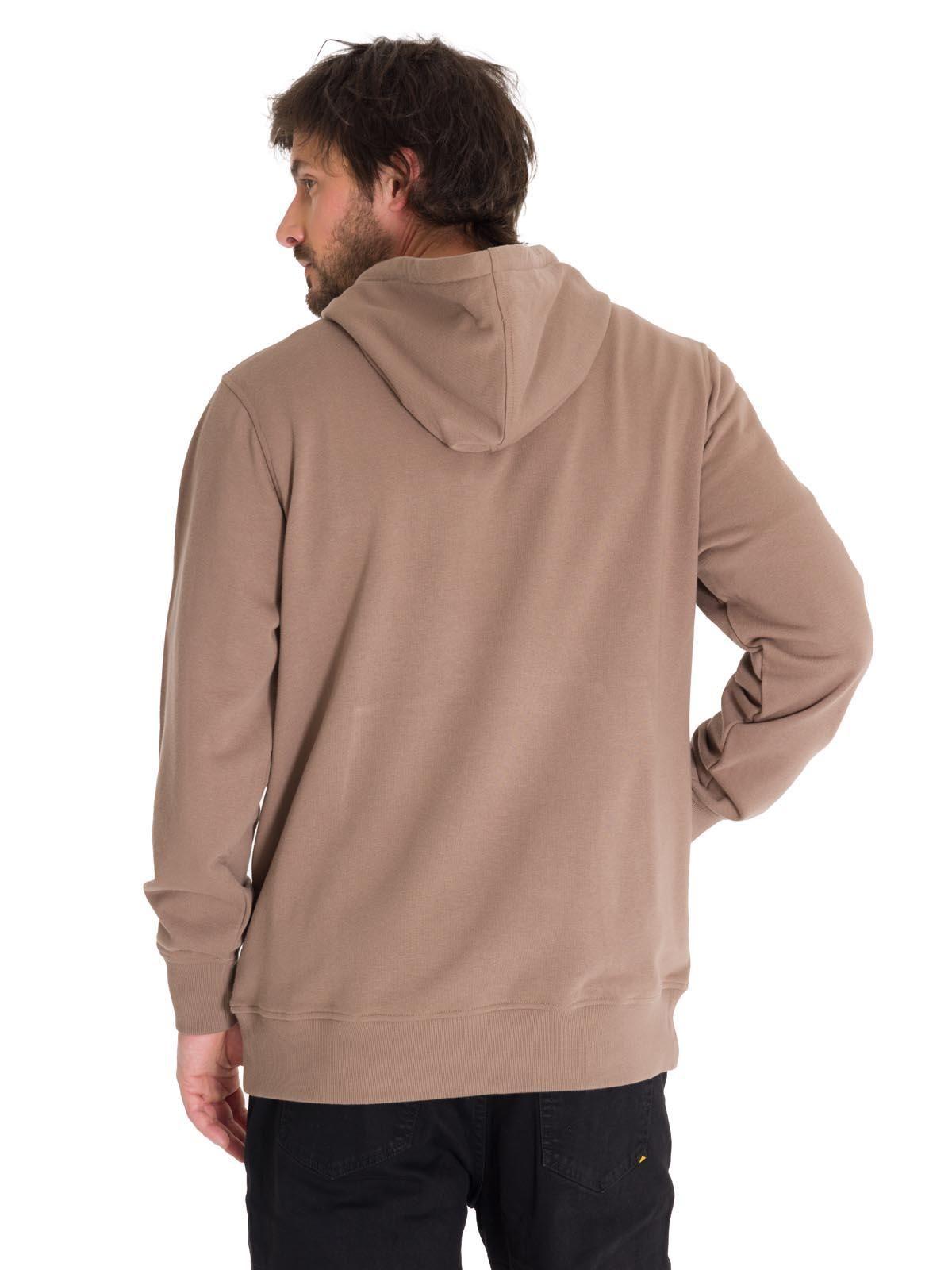 Polerón Premium Graphic Pullover Hombre Café Claro-3