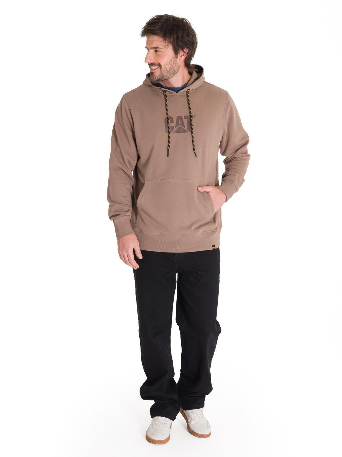 Polerón Premium Graphic Pullover Hombre Café Claro-5