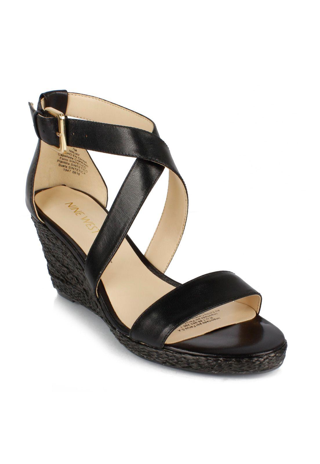 Sandalia Cuero Jay Negro Mujer-0