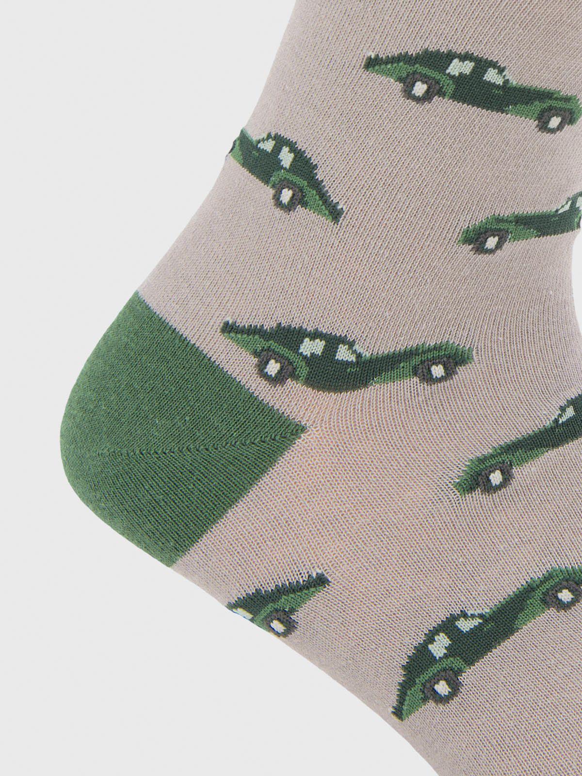 Calcetin Algodón Hombre C Old Car Gris-2