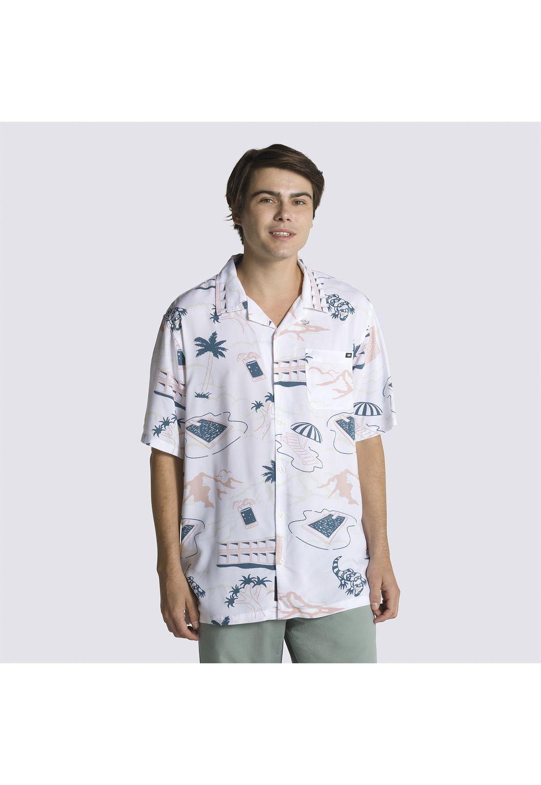 Polera Manga Corta Scenic Ss Shirt Blanco Hombre-0