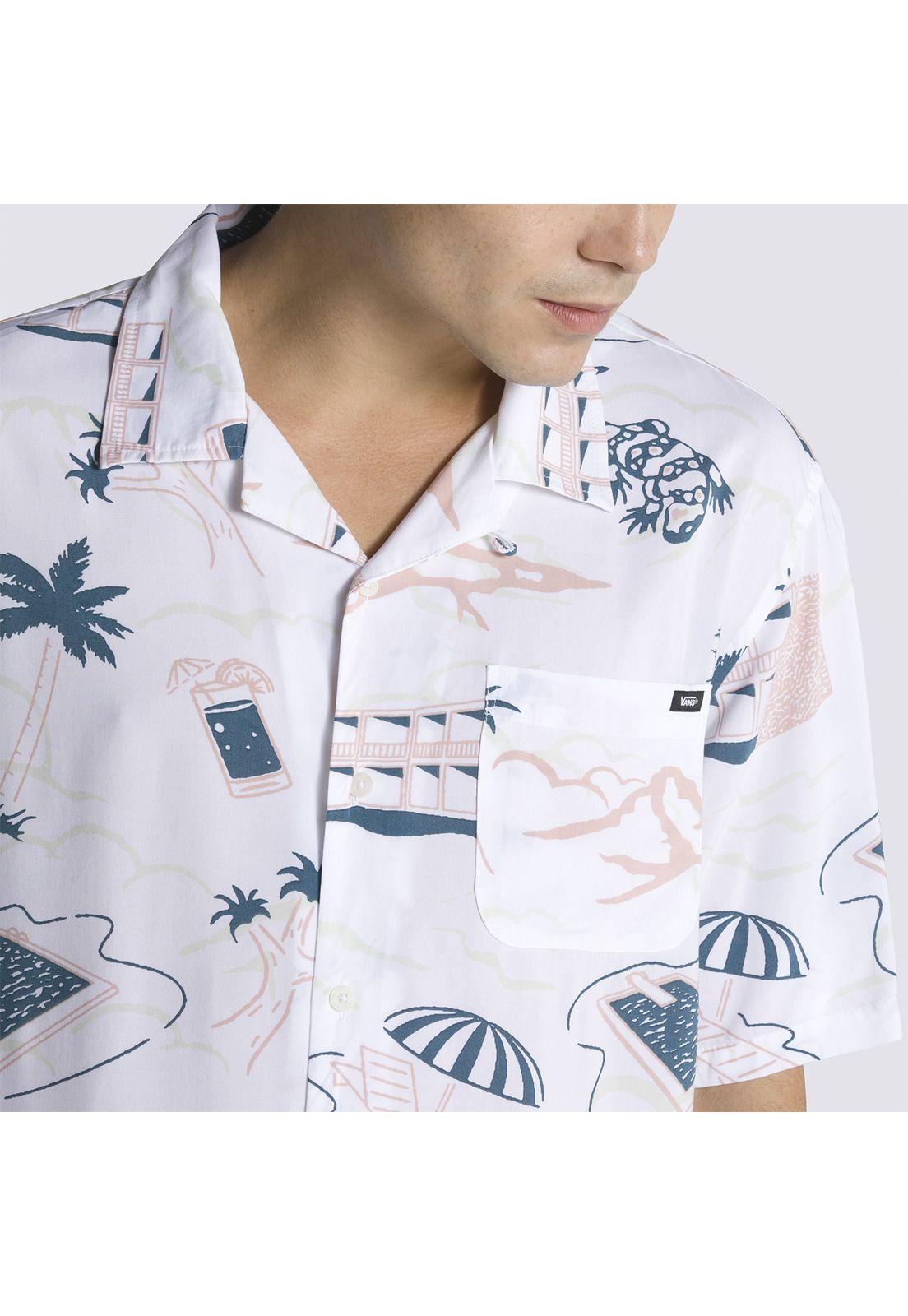 Polera Manga Corta Scenic Ss Shirt Blanco Hombre-4