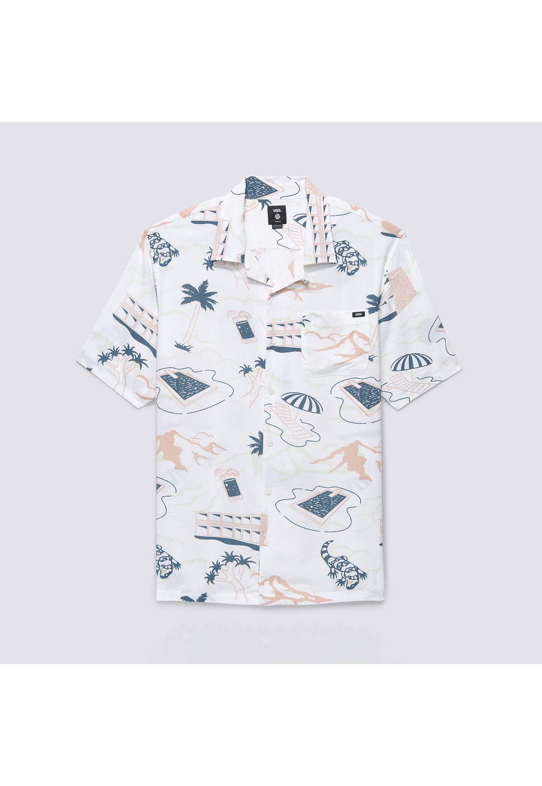 Polera Manga Corta Scenic Ss Shirt Blanco Hombre-5