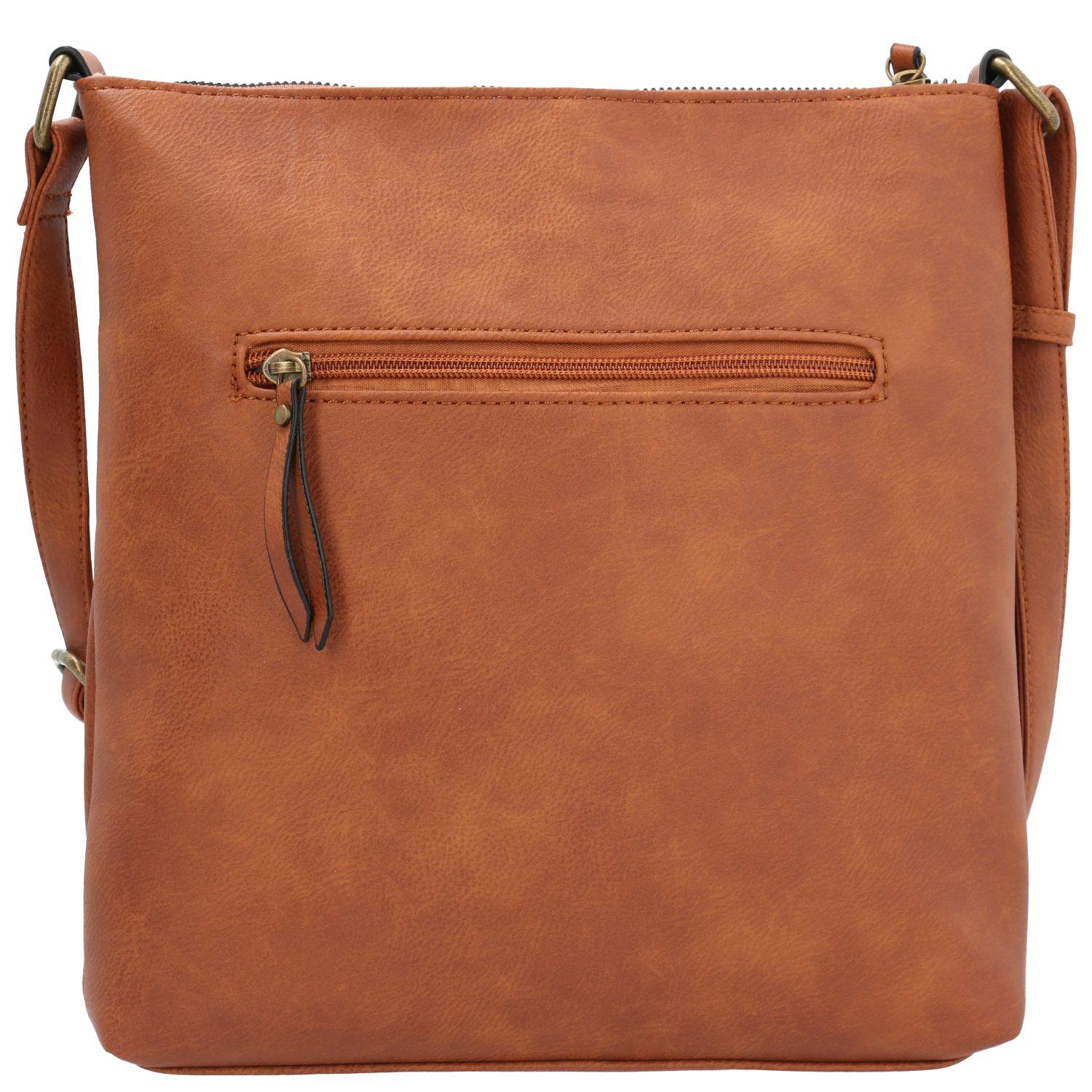 Cartera Amy Cross Camel Mujer-2