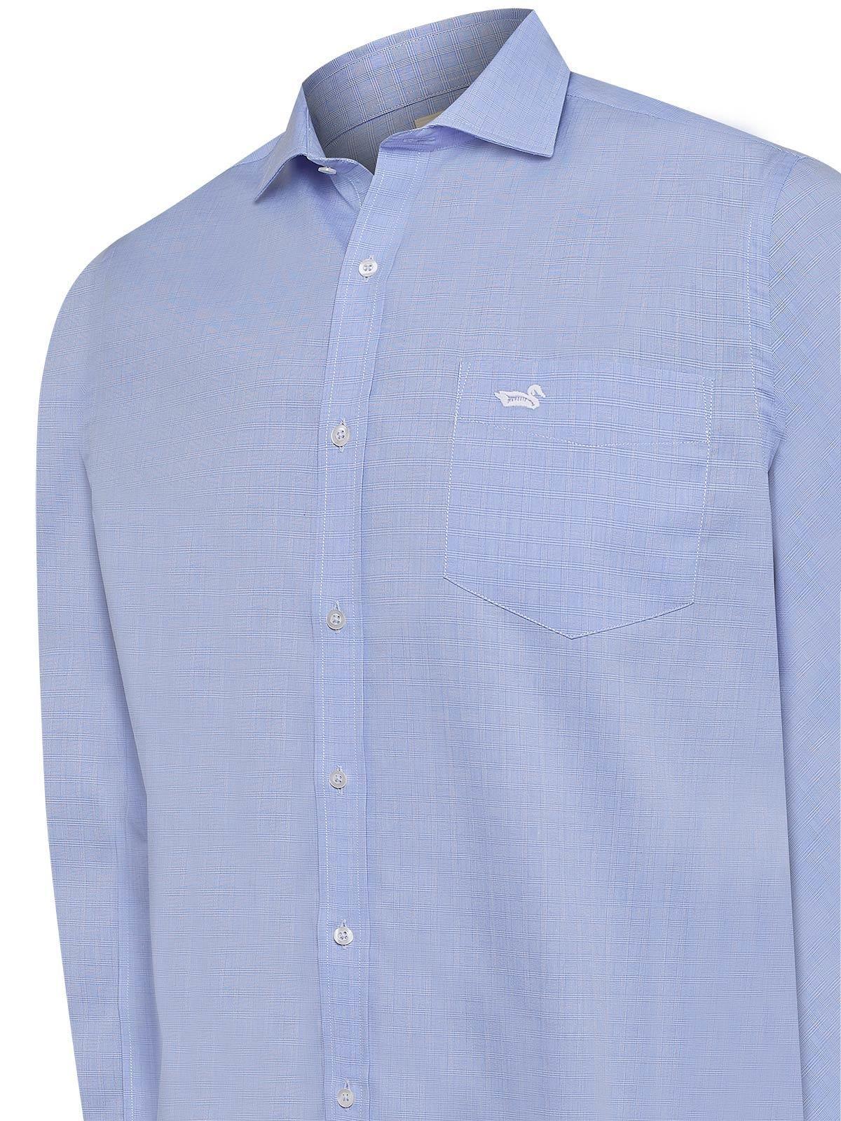 Camisa Cuello Italiano Hombre Easyiron Celeste-4