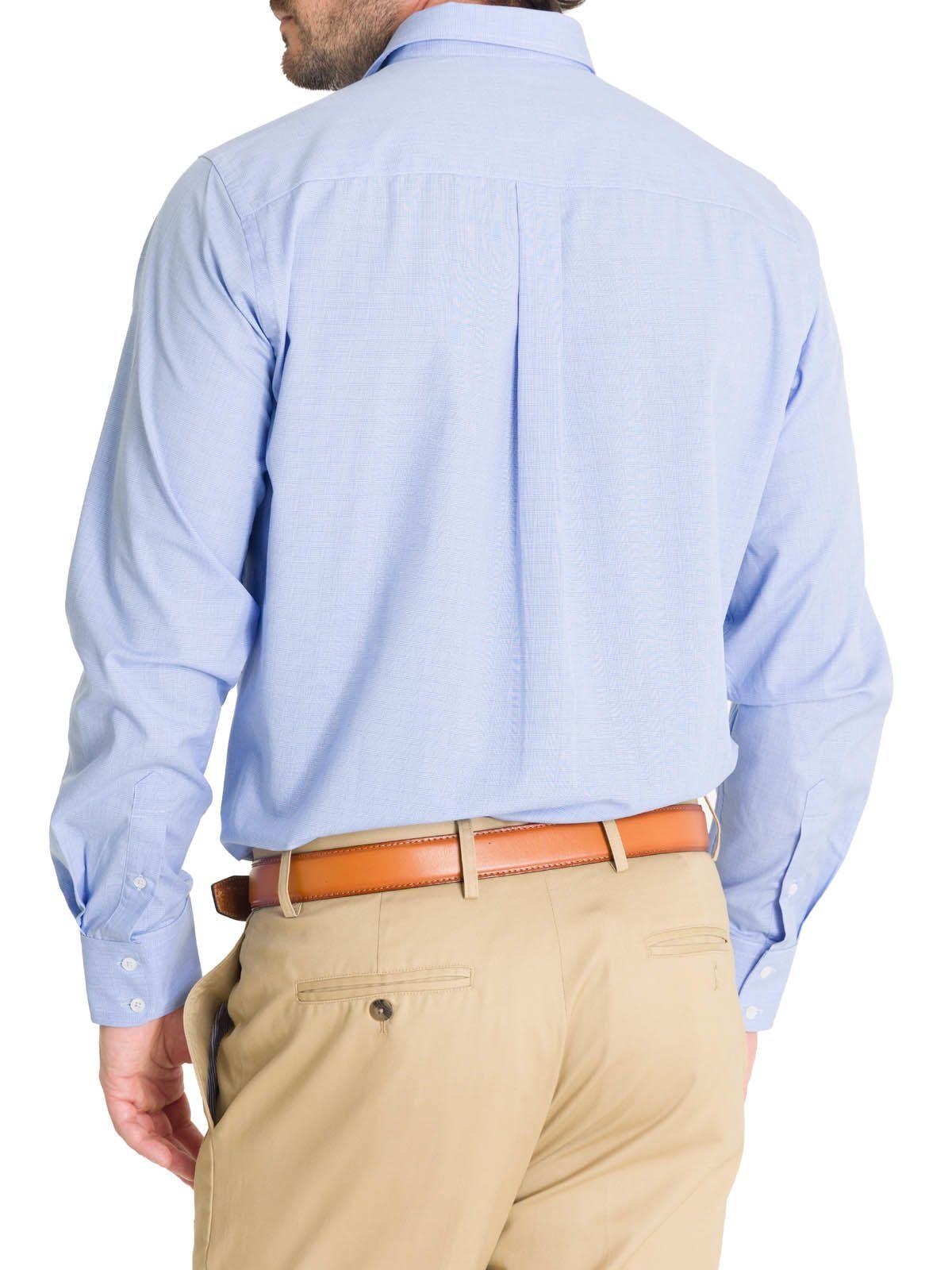 Camisa Cuello Italiano Hombre Easyiron Celeste-6