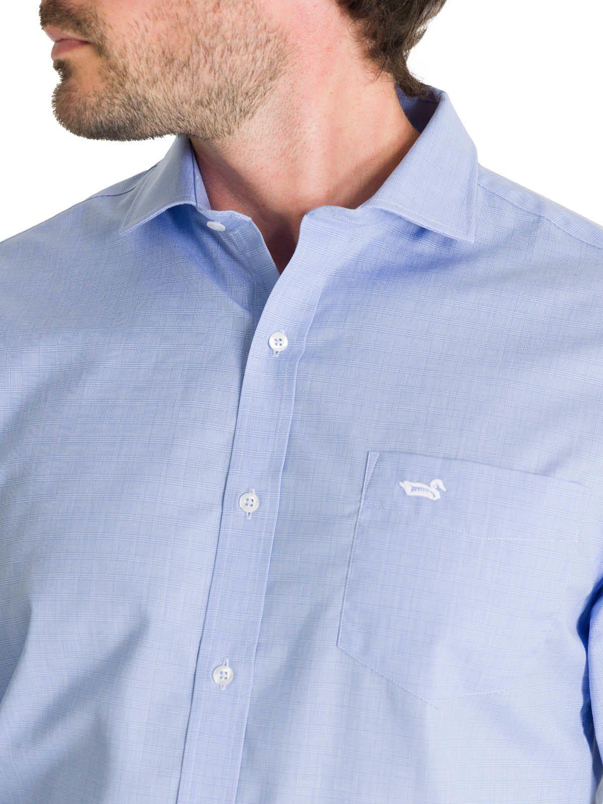 Camisa Cuello Italiano Hombre Easyiron Celeste-7