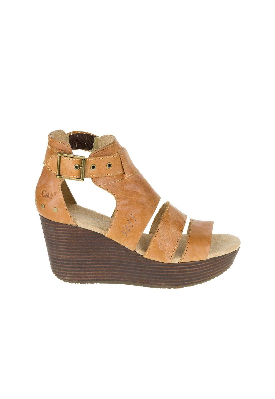 Sandalia Mujer Casual Destry Camel-1