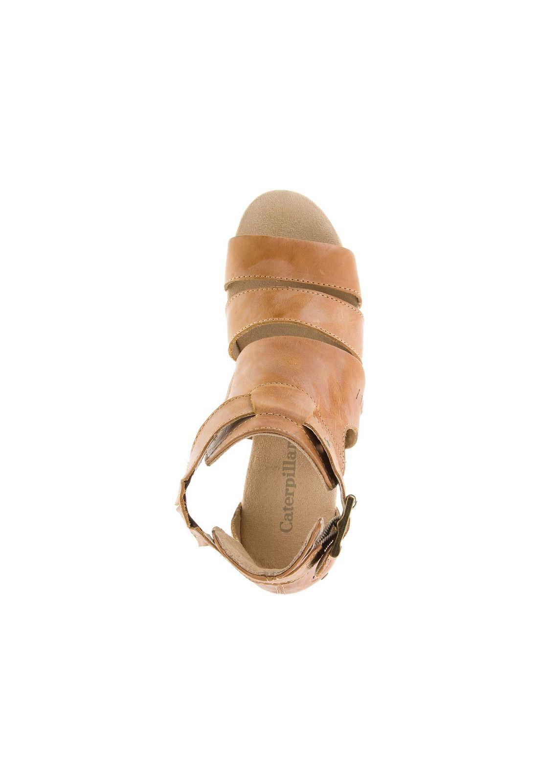 Sandalia Mujer Casual Destry Camel-3