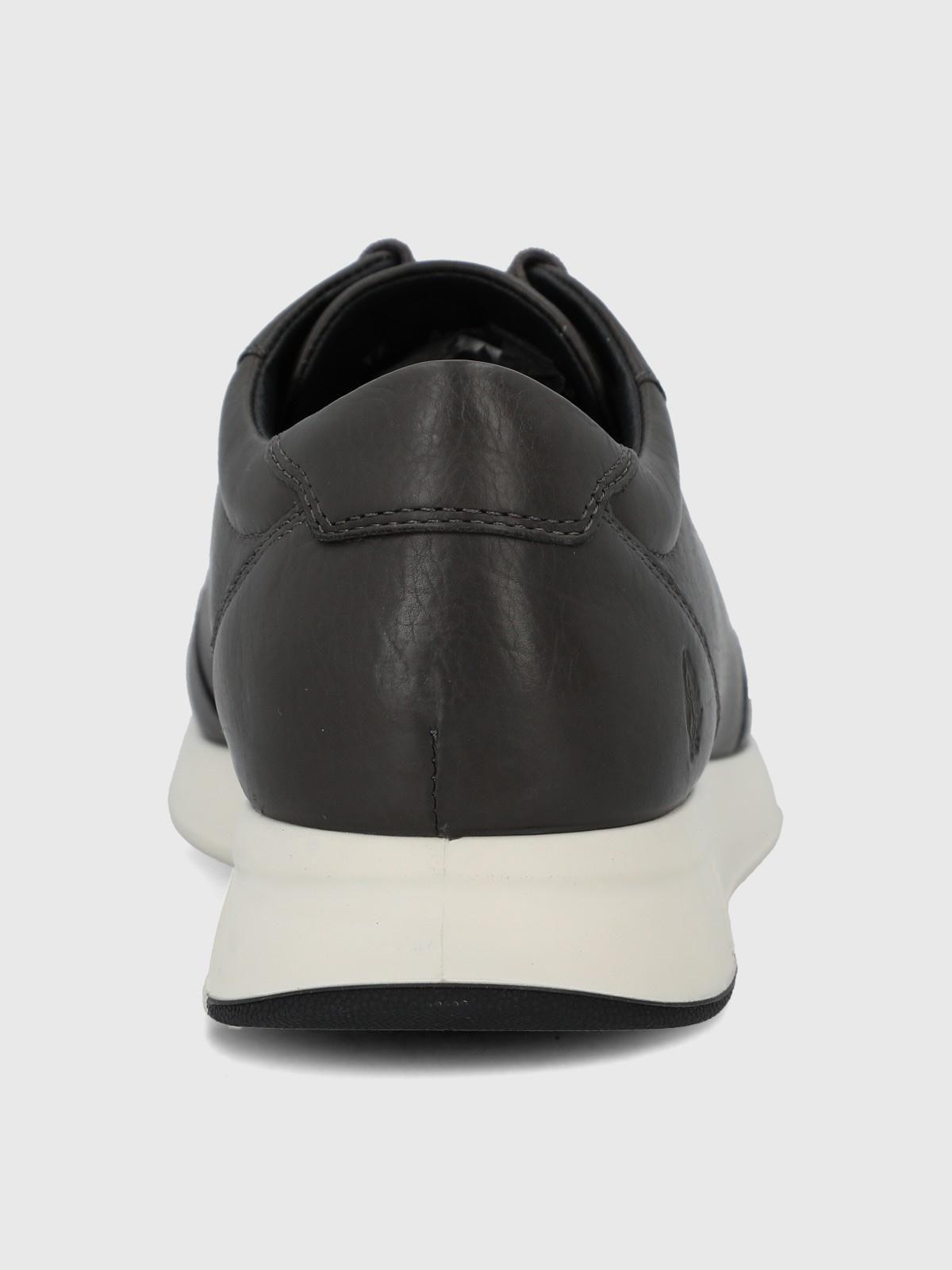 Zapatilla Cuero Mujer Kalfy Gris-6