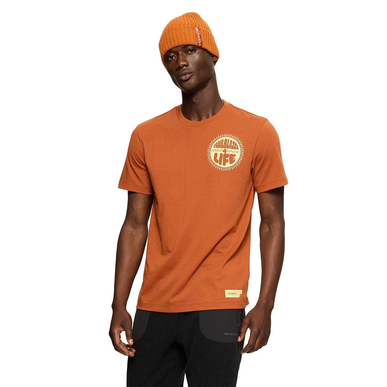 Polera Manga Corta Hombre For Life Naranjo-0