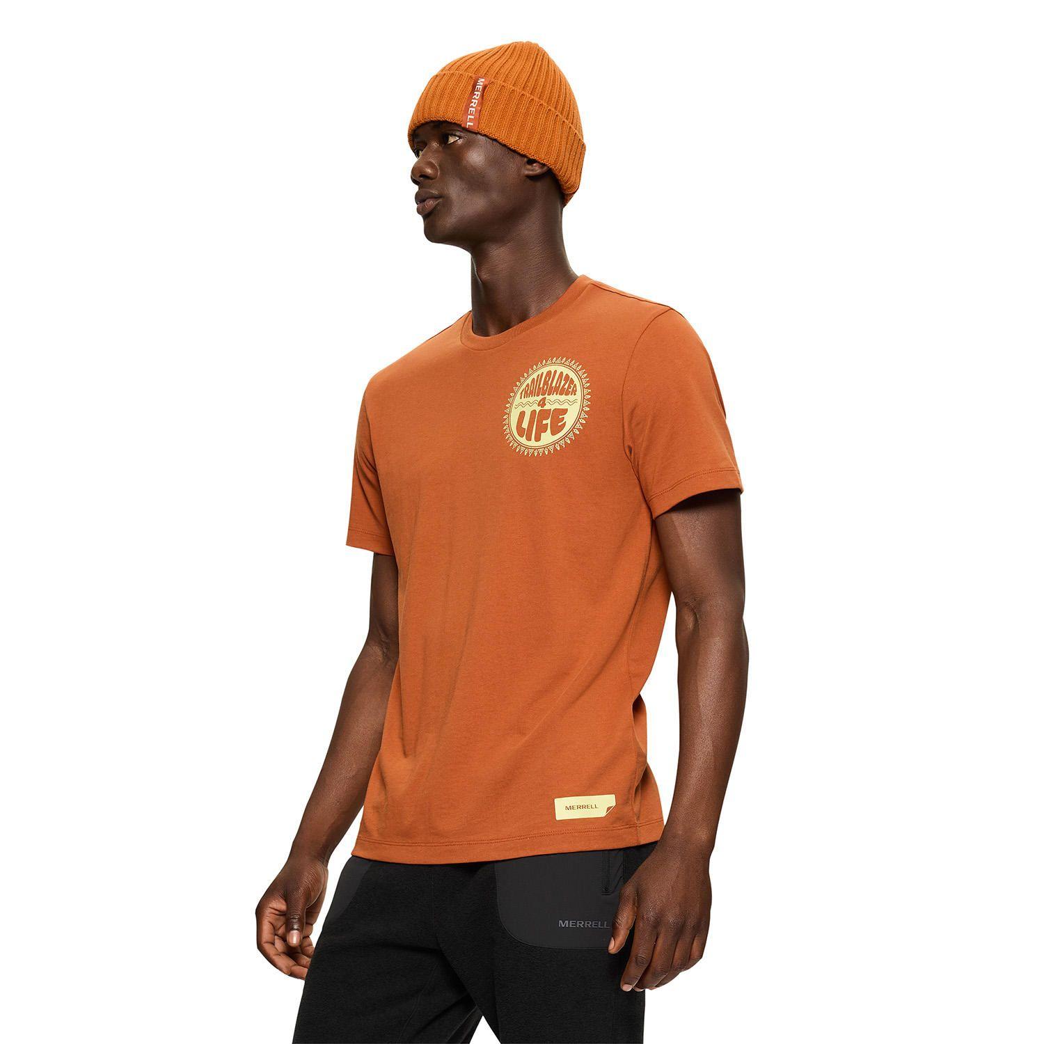 Polera Manga Corta Hombre For Life Naranjo-1