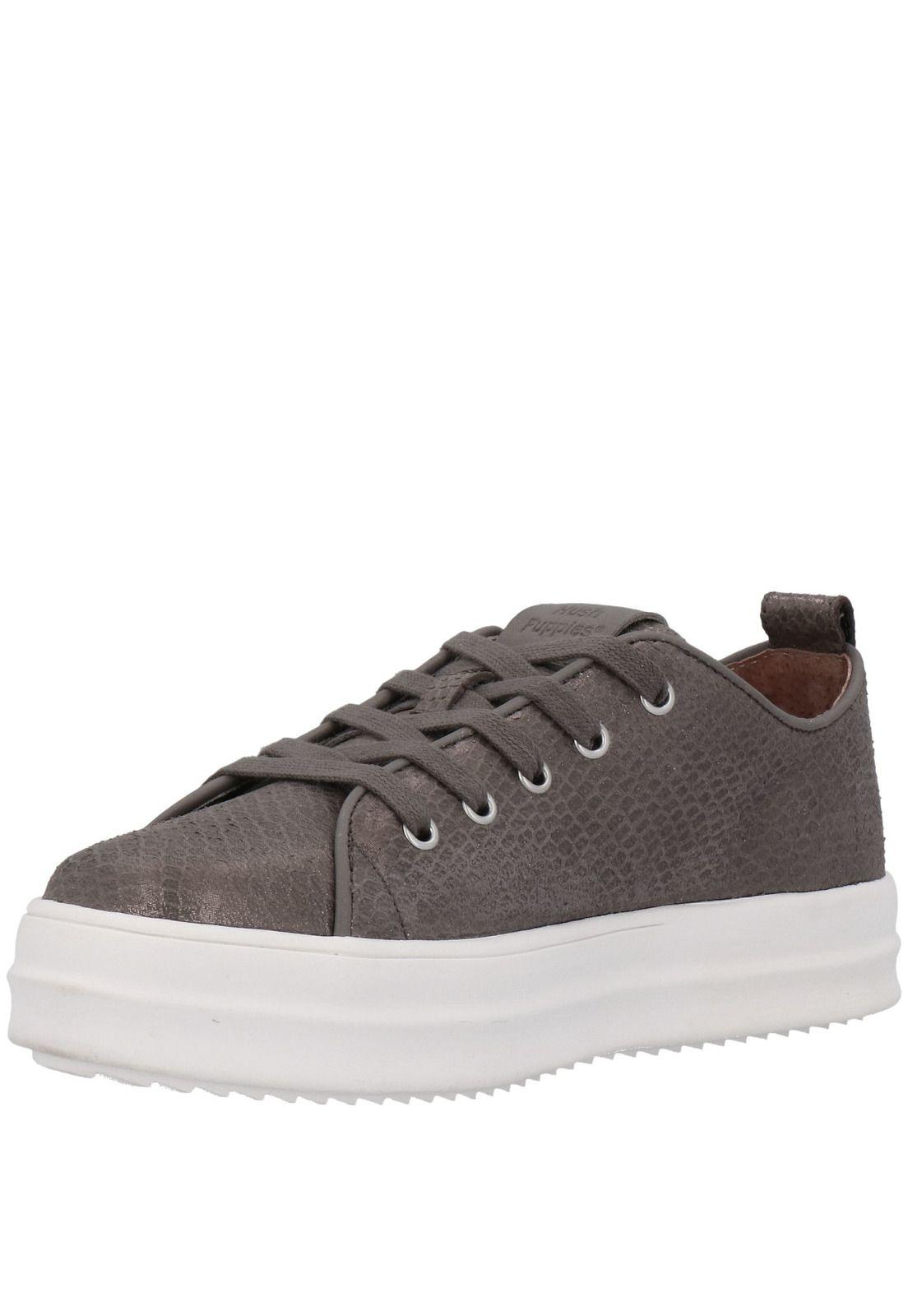 Zapatilla Mujer Cuero Holand 3 Gris-3