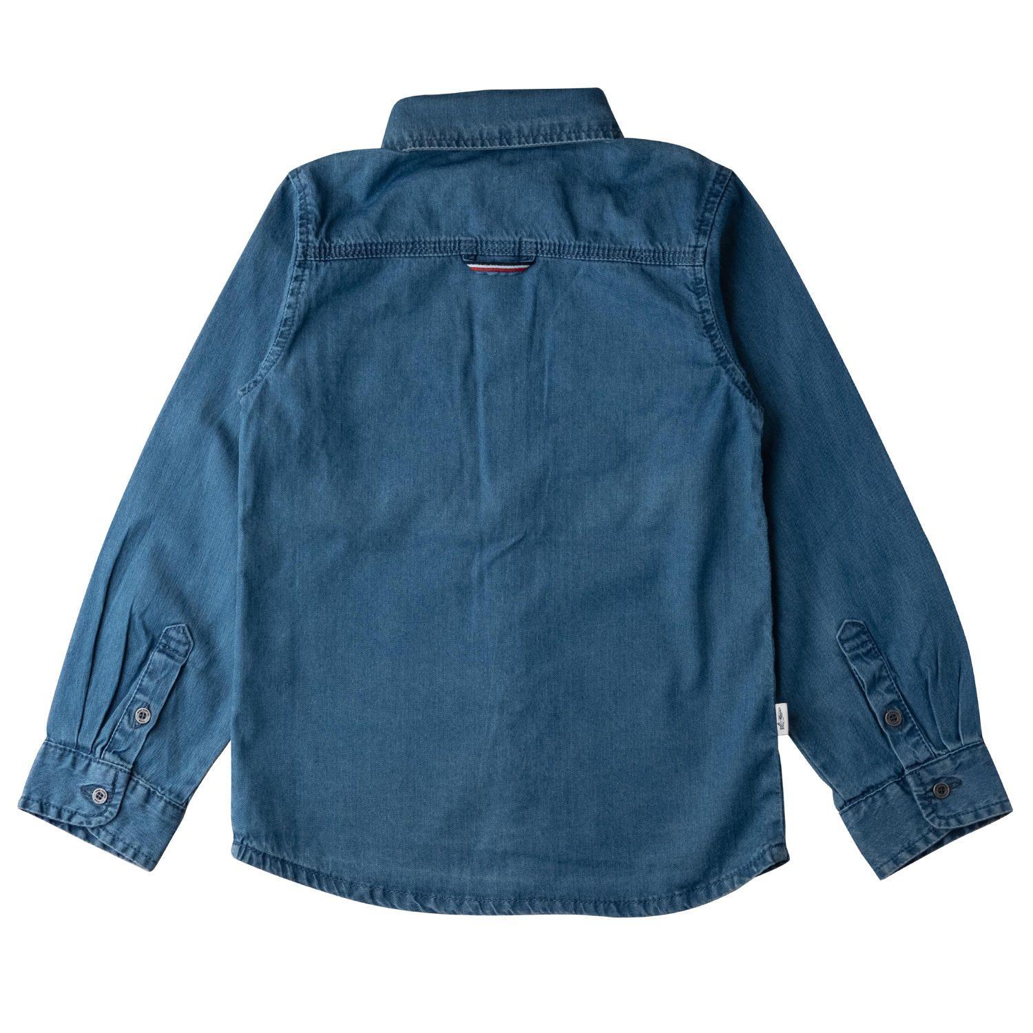 Camisa Blue Niño Algodón Denim-1