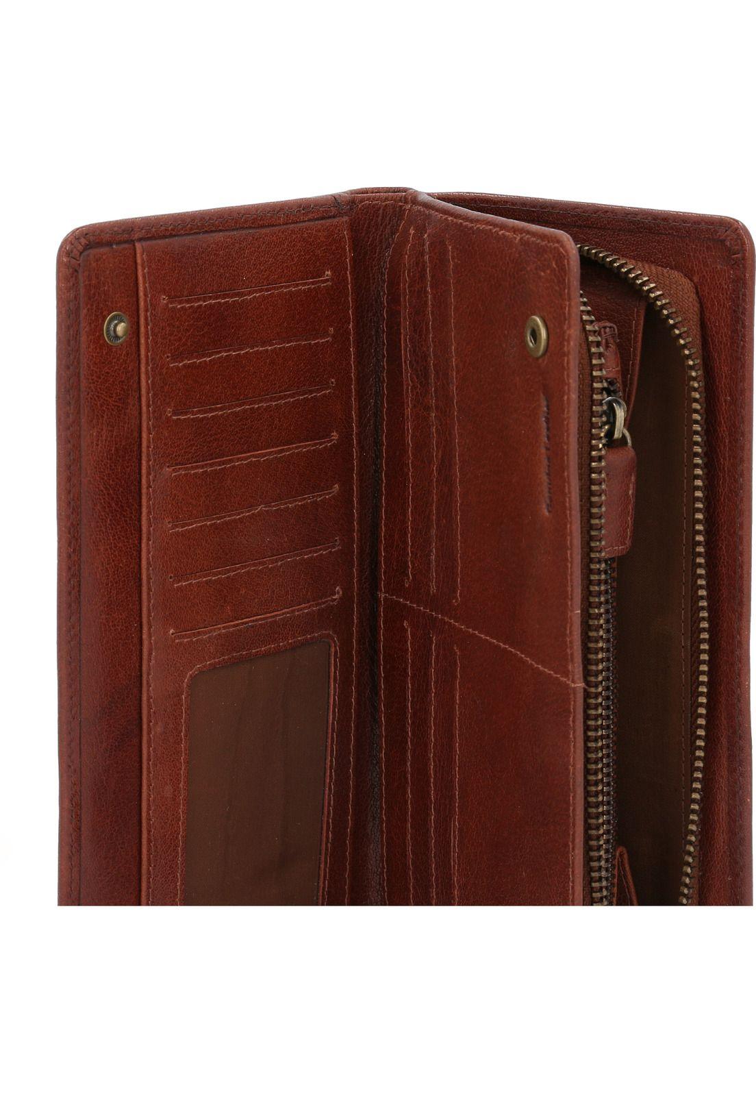 Billetera Cuero Mujer Vin Jawa Zip Café-4