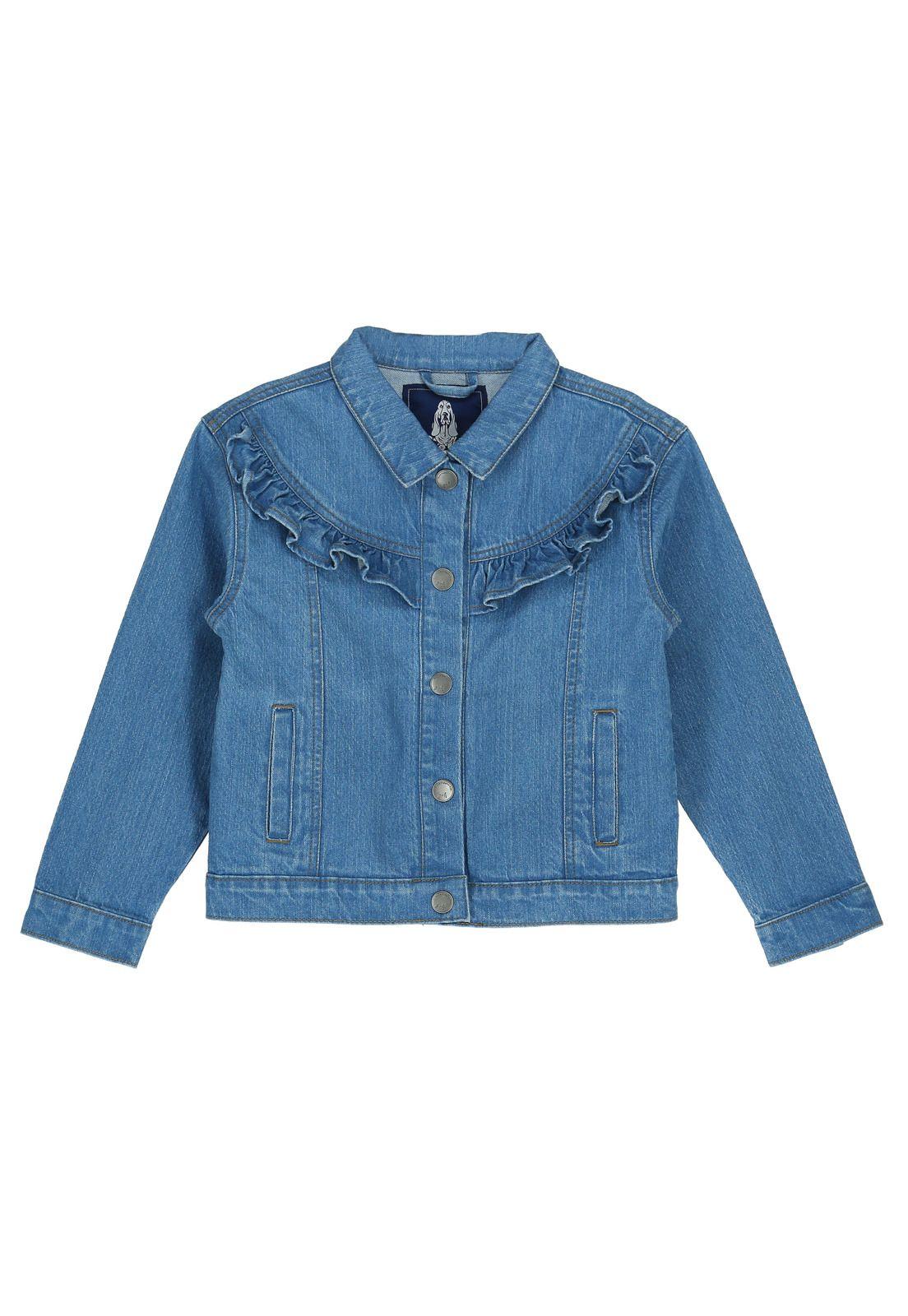 Chaqueta Niña Ruffles Denim-0