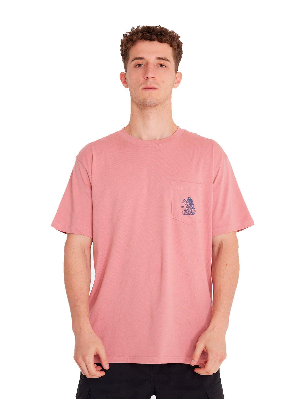 Polera Hombre Tropicales Rosado-0