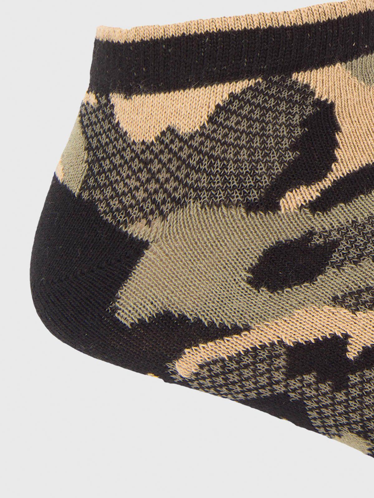 Calcetin Algodón Hombre Ped Camo Negro-2