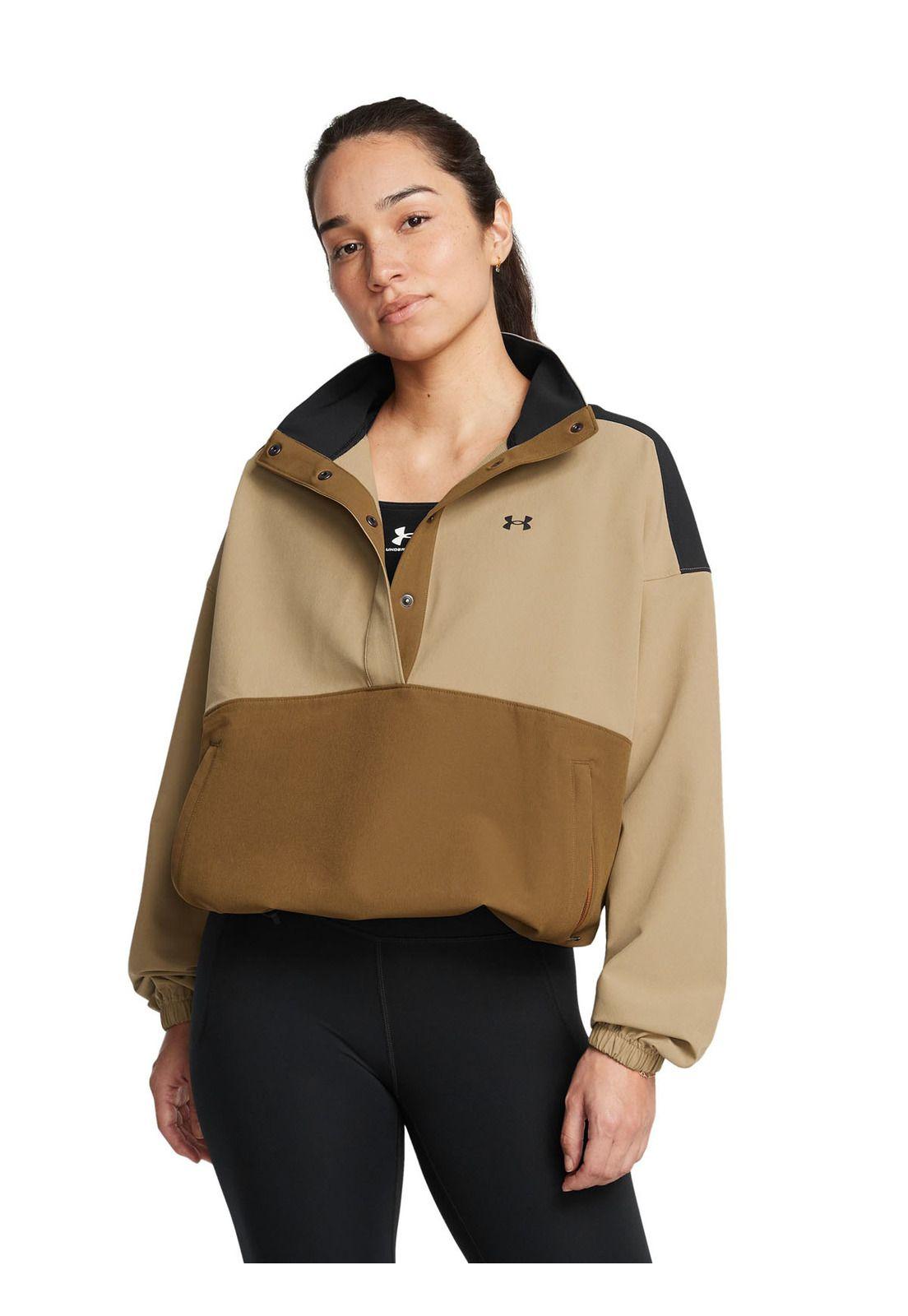 Polerón UA ArmourSport para mujer Café-0