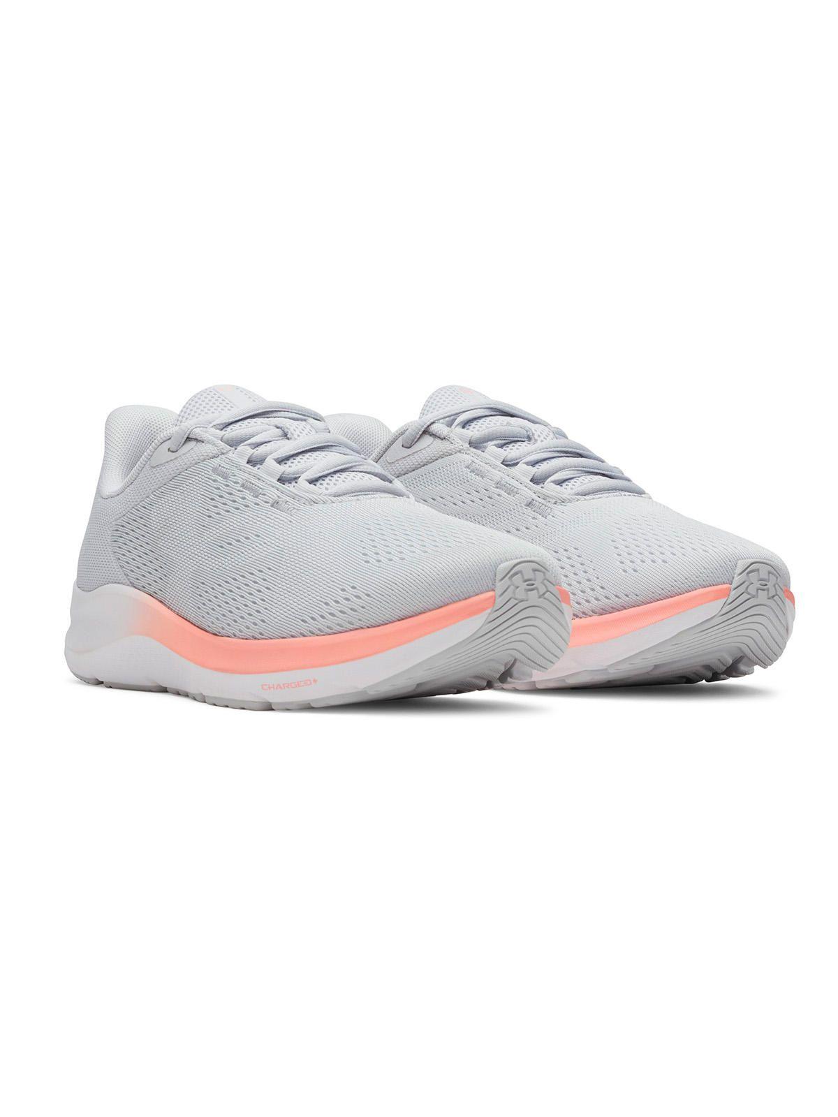 UA Charged Pursuit 4 Big Logo gris para mujer-5